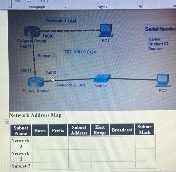 Solved G 2 5 Paragraph Ac 2 Styles L2 Notwork-1 LAN Serial | Chegg.com