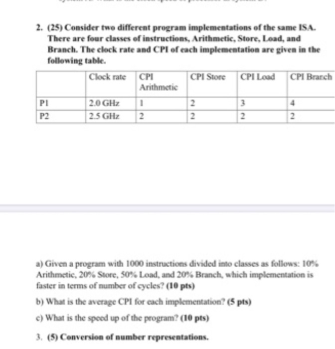 Solved 2. (25) Consider two different program | Chegg.com