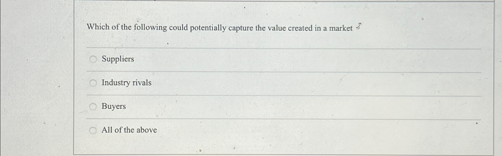 Solved Which of the following could potentially capture the | Chegg.com