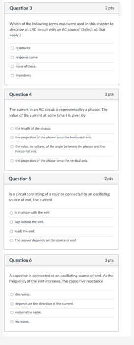 Solved Question 3 2 pts Which of the following terms | Chegg.com