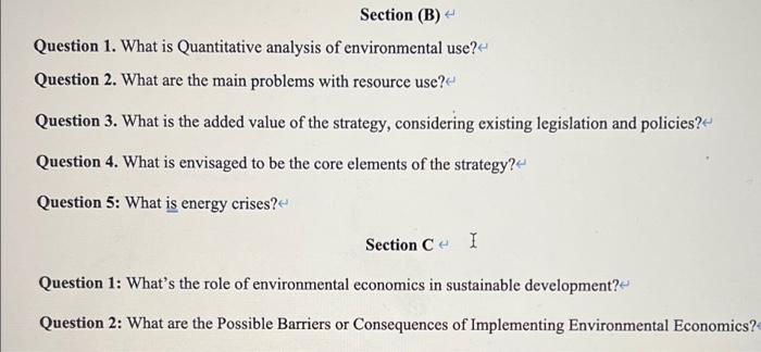 Solved Section (B) Question 1. What Is Quantitative Analysis | Chegg.com