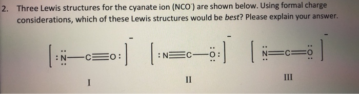 cyanate ion lewis structure