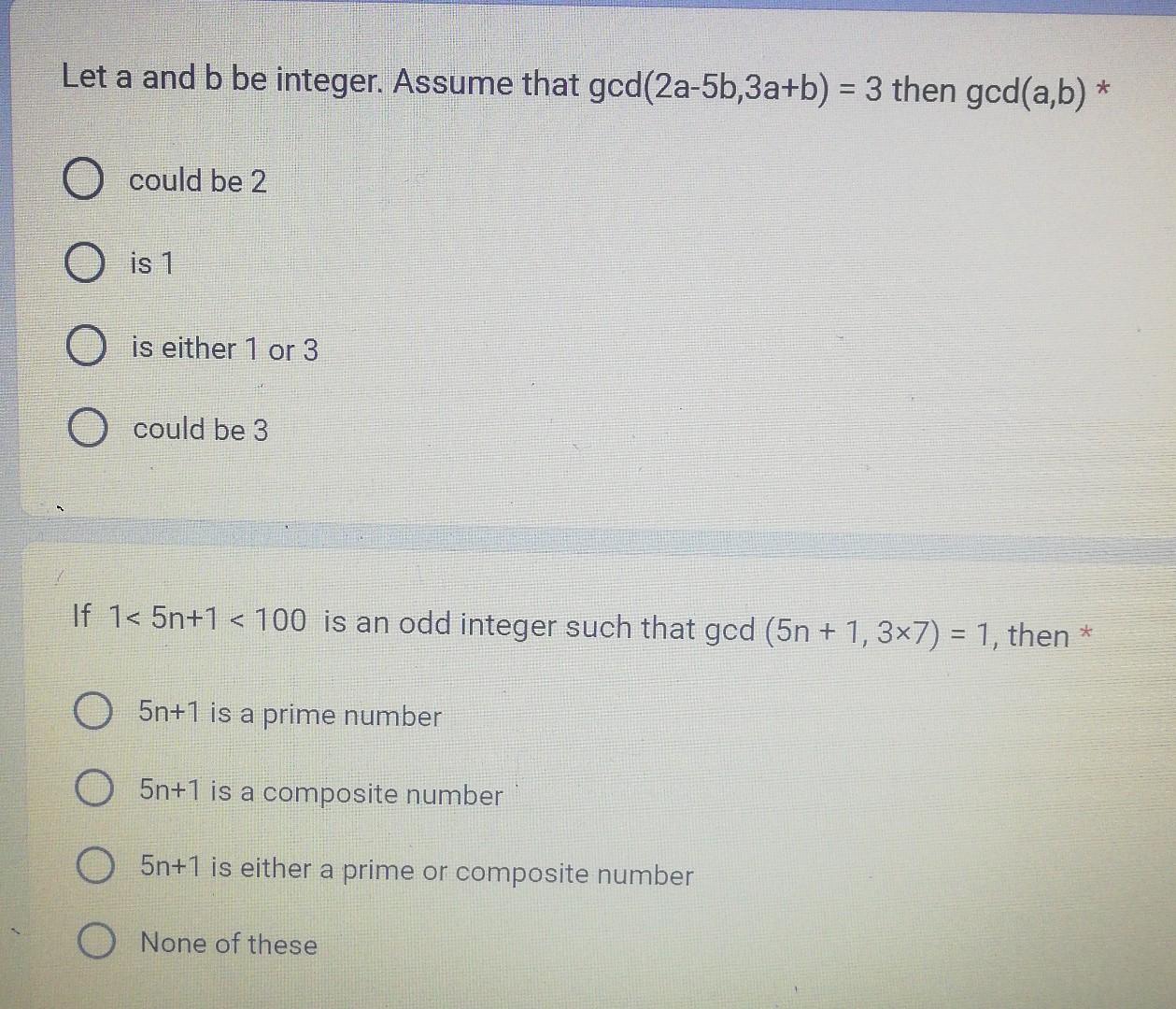 Solved Let a and b be integer. Assume that gcd(2a−5b,3a+b)=3 | Chegg.com