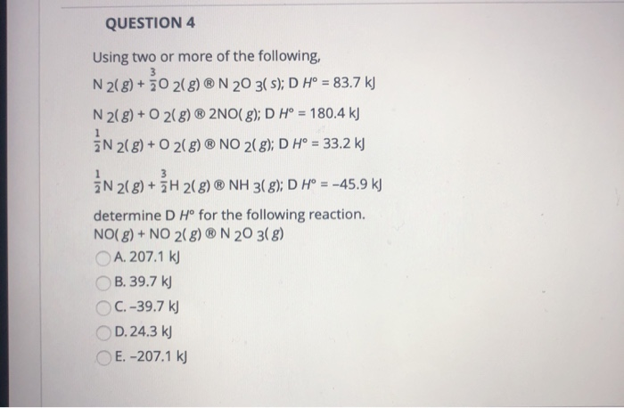 Solved Question 4 Using Two Or More Of The Following N 2 Chegg Com