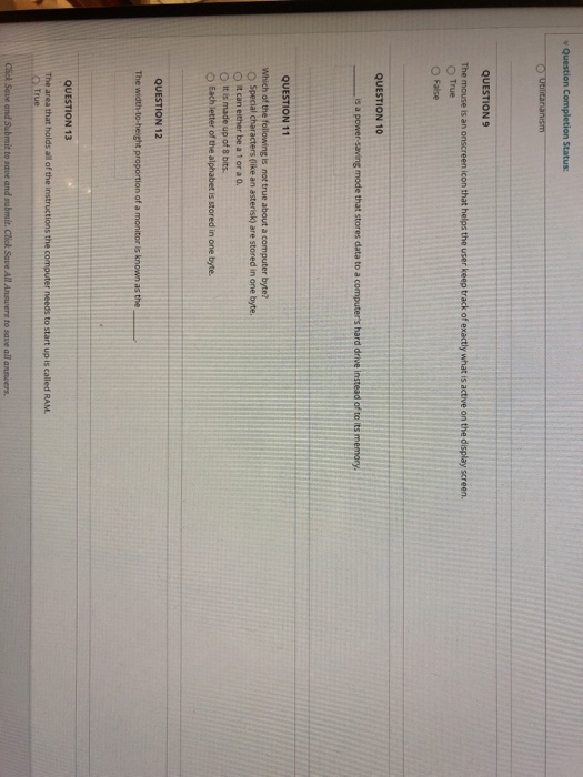 Solved Question Completion Status: QUESTION 1 Your personal | Chegg.com