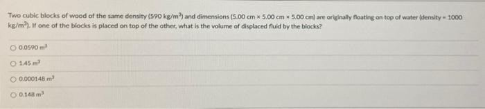 Solved The same volume of water is placed inside three | Chegg.com