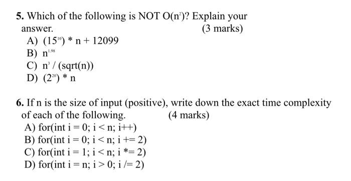 Solved 5 Which Of The Following Is Not O Nº Explain Yo Chegg Com