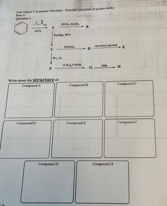 Solved Lab Report 7 Aromatic Nitration Post Lab Questions 9320