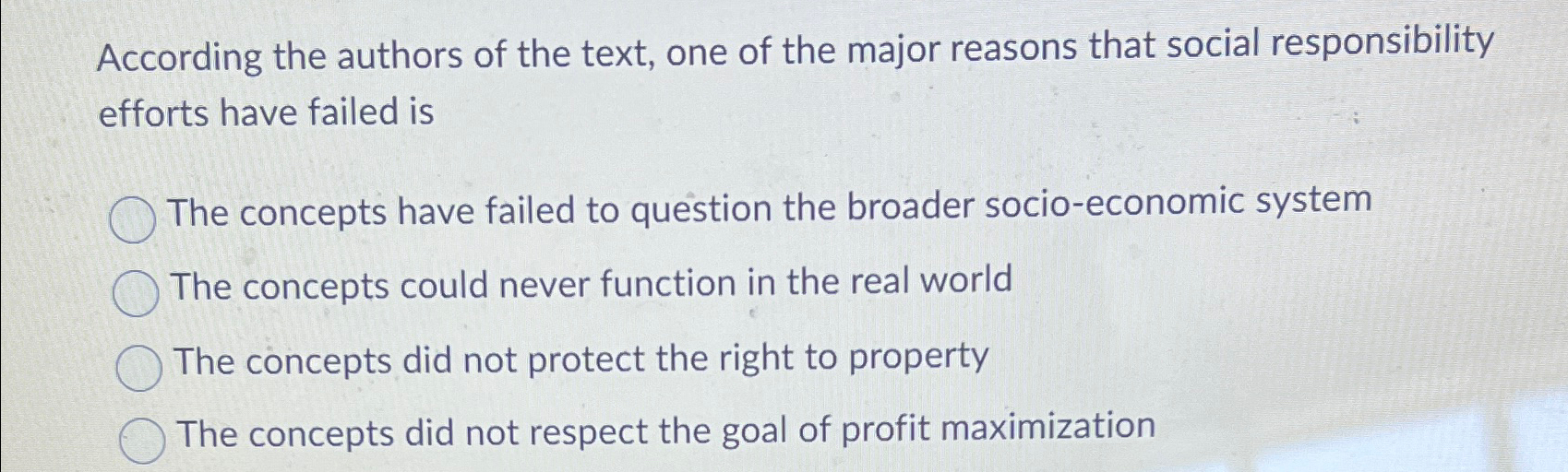 Solved According the authors of the text, one of the major | Chegg.com
