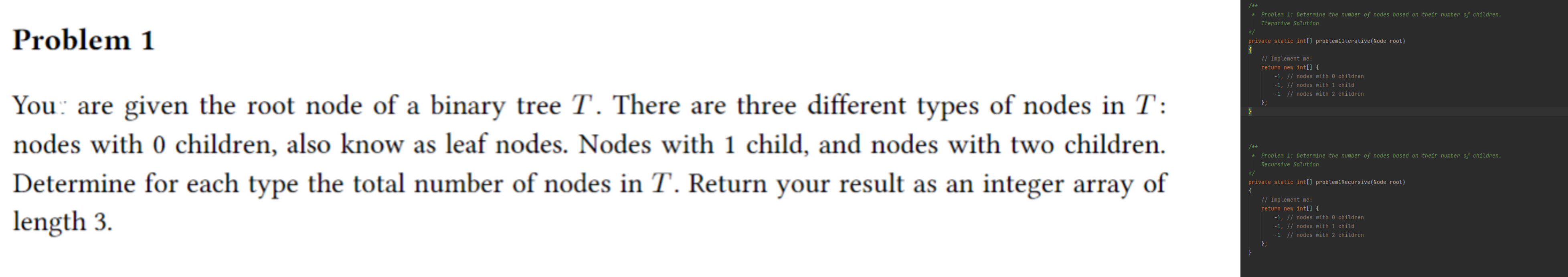 Solved Problem 1Your are given the root node of a binary | Chegg.com