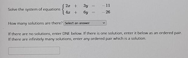 Solved -11 (2 + Solve the system of equations Зу бу 4r + 26 | Chegg.com