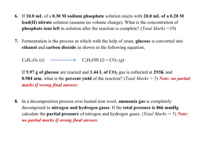 Solved Questions: 1. Consider the reaction between each of | Chegg.com