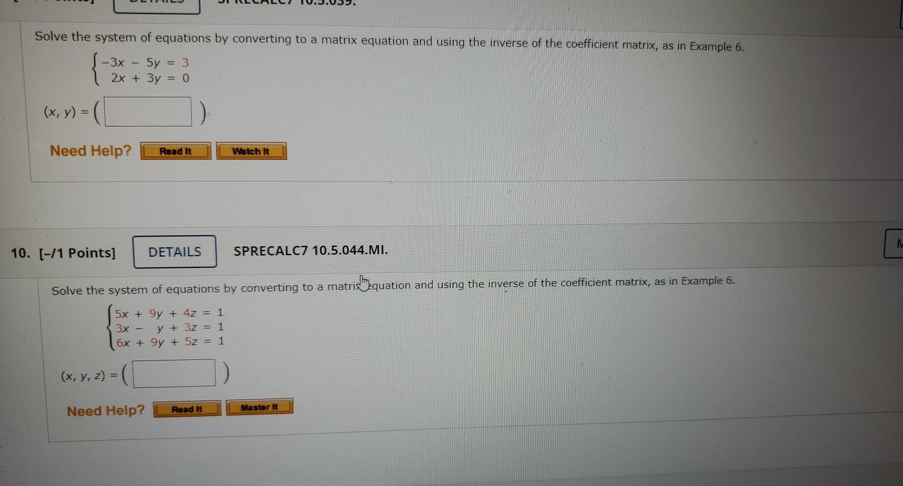 Solved Solve the system of equations by converting to a | Chegg.com