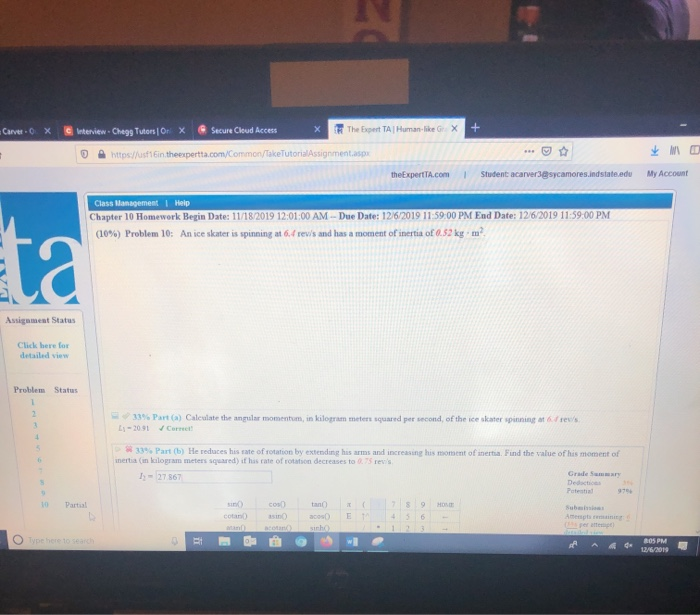 Solved I got part A right but I can't get B or C | Chegg.com