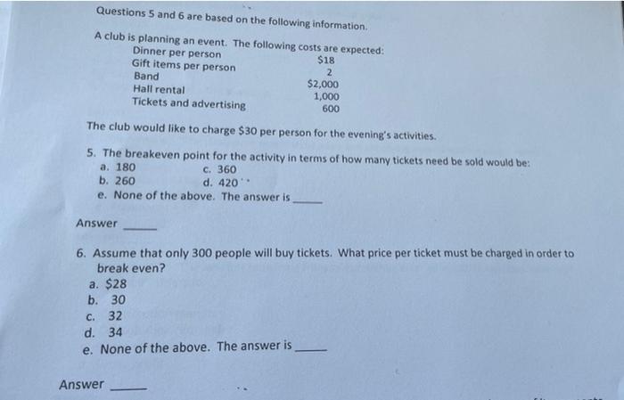 Solved Questions 5 and 6 are based on the following | Chegg.com