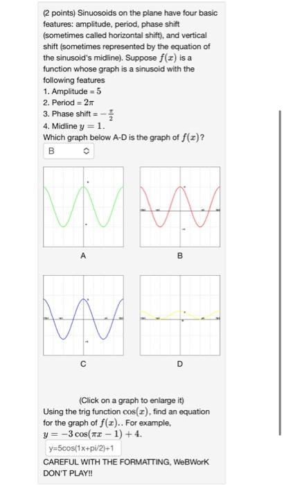 Amplitude and deals period calculator