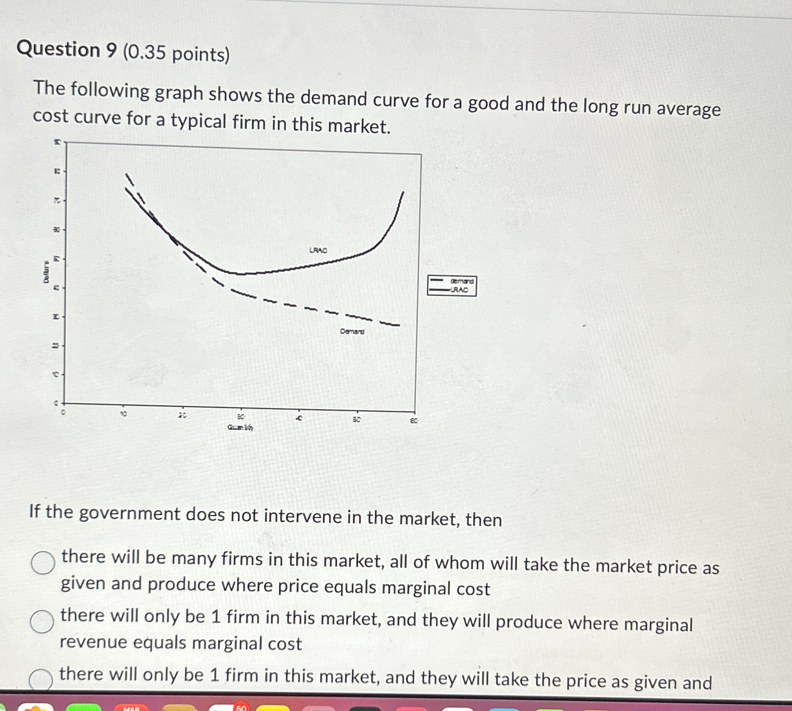 Solved Question 9 ( 0.35 ﻿points)The following graph shows | Chegg.com