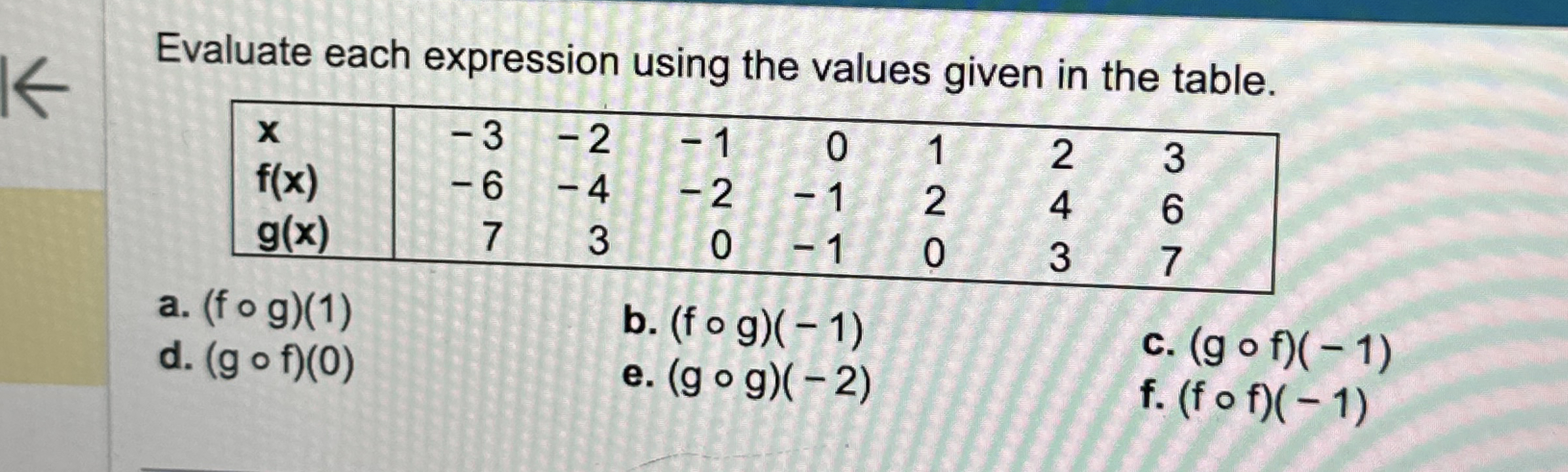 Solved Evaluate each expression using the values given in | Chegg.com