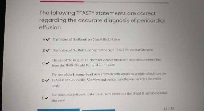Tfast The following TFAST* statements are correct | Chegg.com
