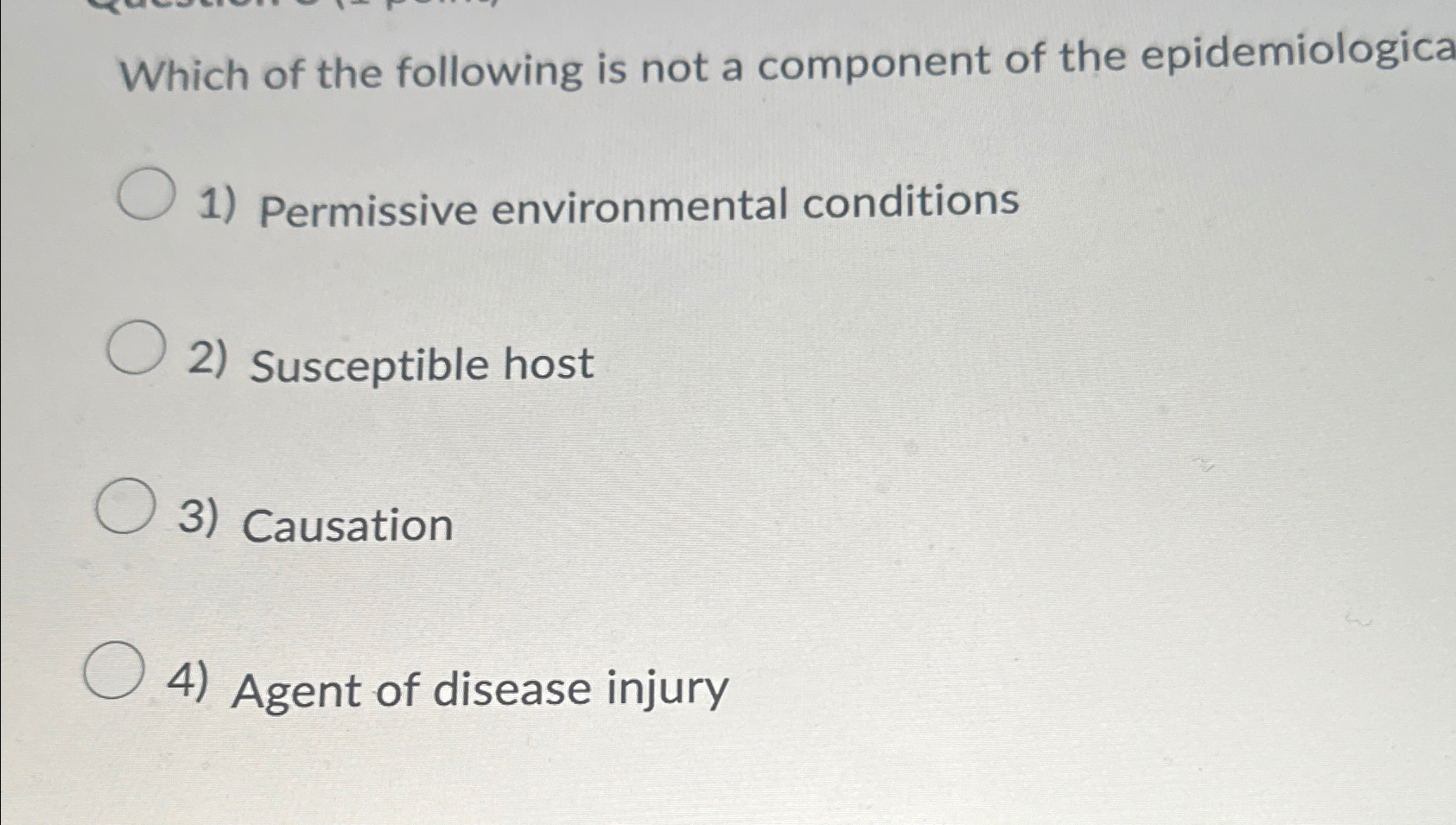 Solved Which of the following is not a component of the | Chegg.com