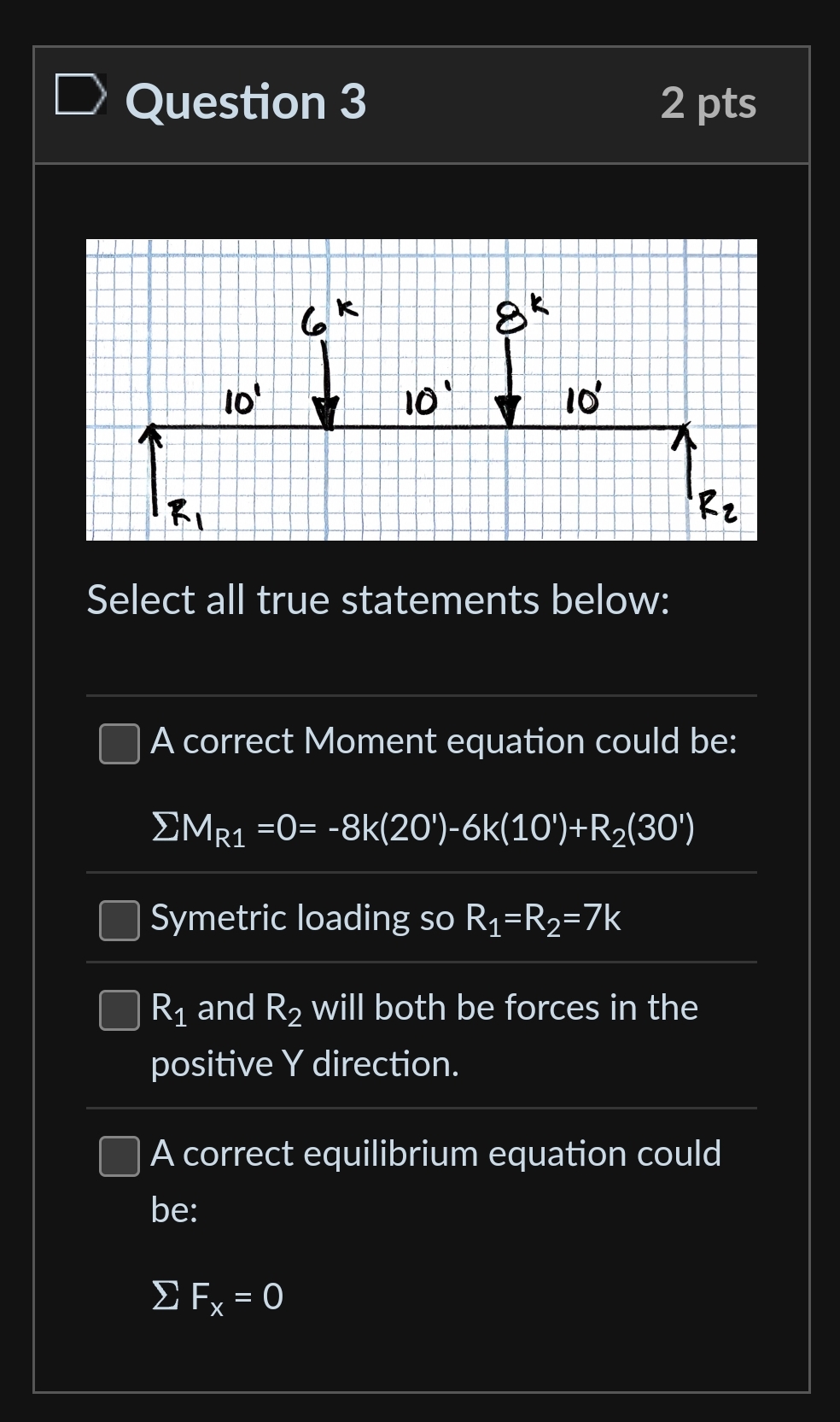 Solved Question 32 ptsSelect all true statements below:A | Chegg.com