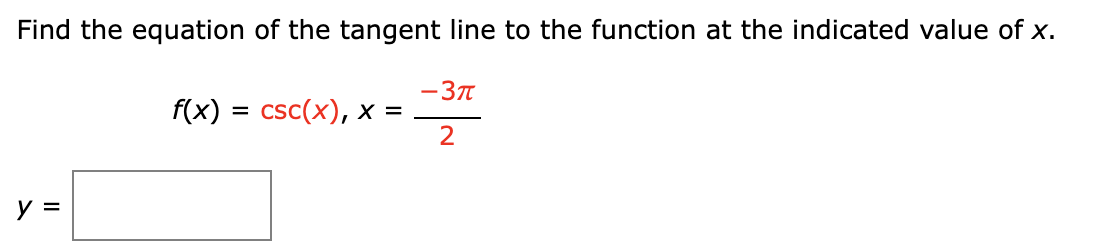 Tangent Line Function Formula Solved Find the equation of the tangent line to the function | Chegg.com
