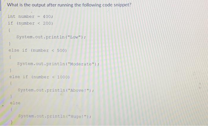 Solved What is the output after running the following code | Chegg.com