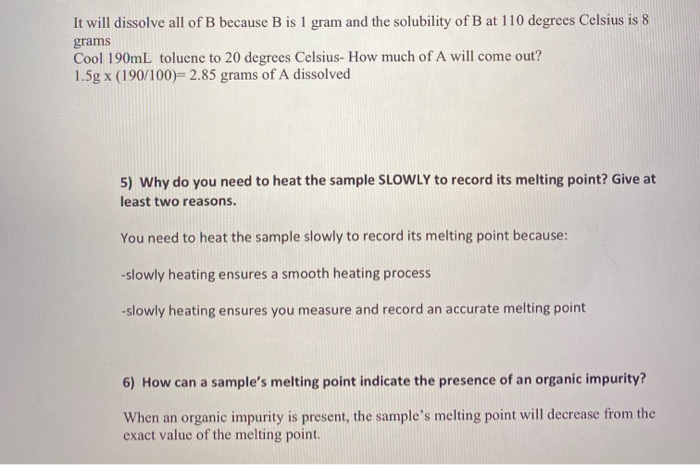 Solved Part B Of The Recrystallization Lab Is A Continuation | Chegg.com