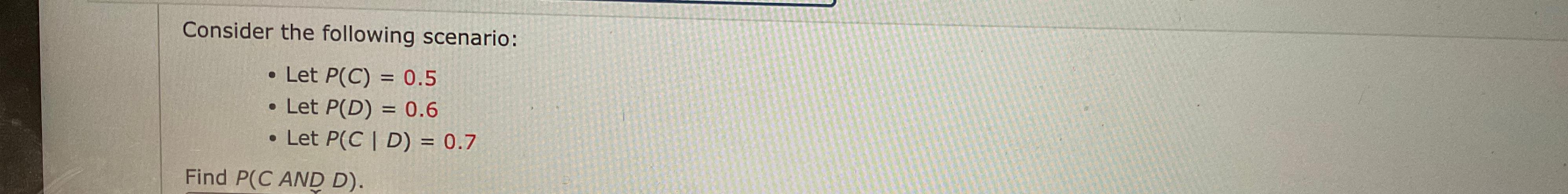 Solved Consider the following scenario:Let P(C)=0.5Let | Chegg.com