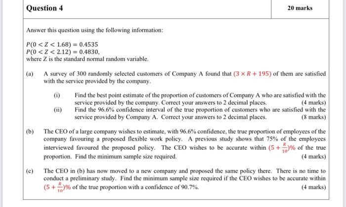 Solved Question 4 20 marks Answer this question using the | Chegg.com