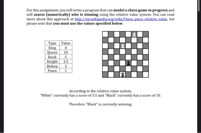 How do i write a program that can model a chess game | Chegg.com