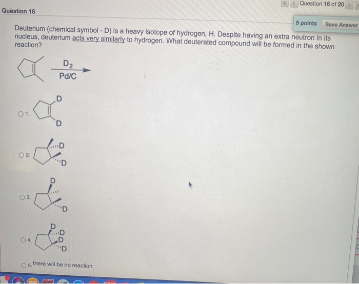 Solved Question 16 of 20 Question 16 5 points Save Answer | Chegg.com