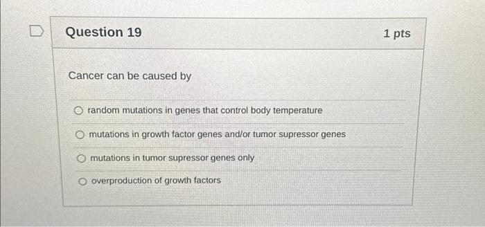 Solved Cancer can be caused by random mutations in genes | Chegg.com