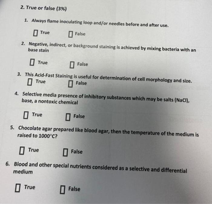 Solved 1. Always flame inoculating loop and/or needles