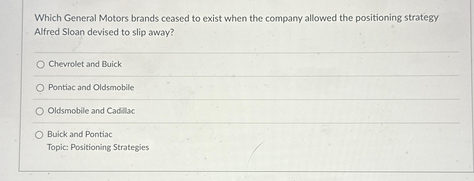 Solved Which General Motors brands ceased to exist when the | Chegg.com