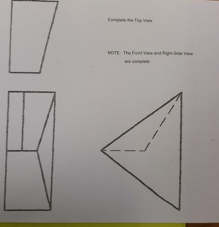 Solved Complete the Top ViewNOTE: The Front View and | Chegg.com