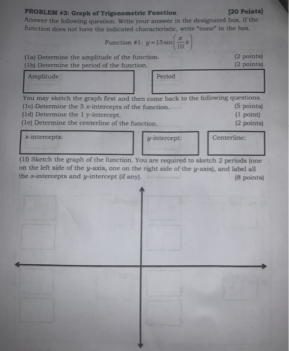 Triangular Graph Function Problem Solved PROBLEM #3: Graph of Trigonometric Function [20 | Chegg.com
