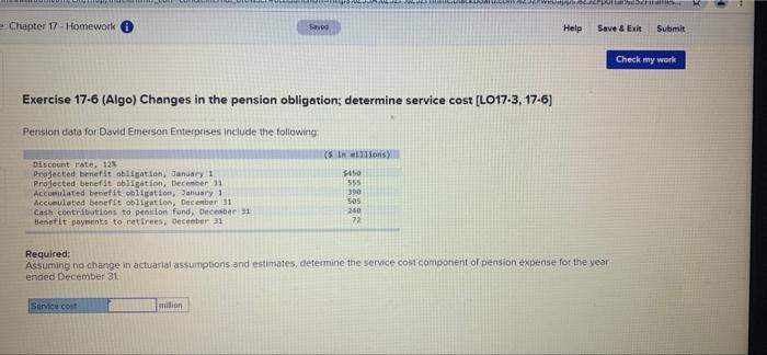 Solved Chapter 17 - Homework Savo Help Save & Exit Submit | Chegg.com