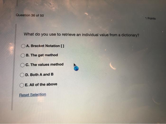 Solved Question 34 Of 50 1 Points Assume You Have The Chegg