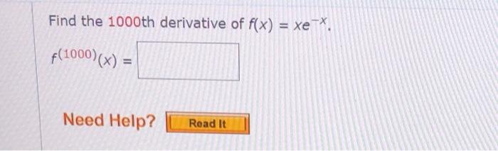 derivative of x 1000