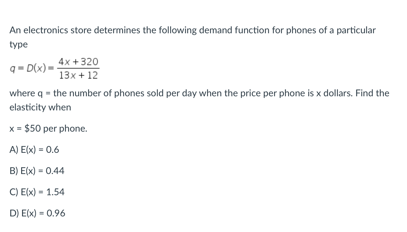 what determines demand? Images High Quality Grahic Solved An electronics store determines the following demand | Chegg.com
