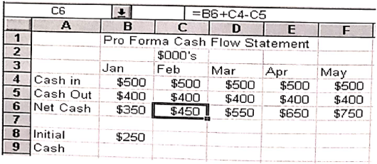 A Pro Forma Cash Flow Statementbusiness Plans Involving An 9055