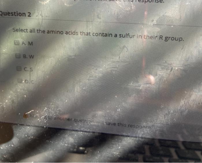 Solved Question 2 Select all the amino acids that contain a | Chegg.com