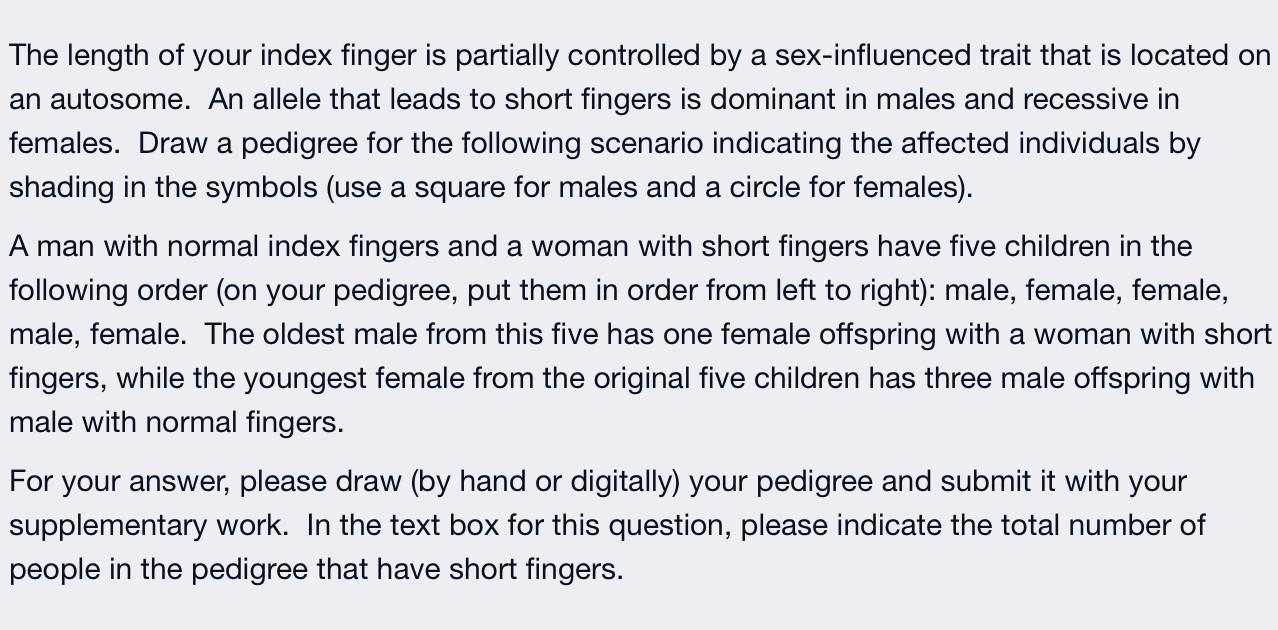 Solved The length of your index finger is partially | Chegg.com