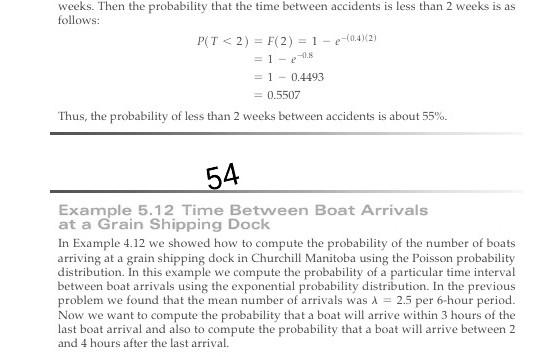 Solved weeks. Then the probability that the time between | Chegg.com
