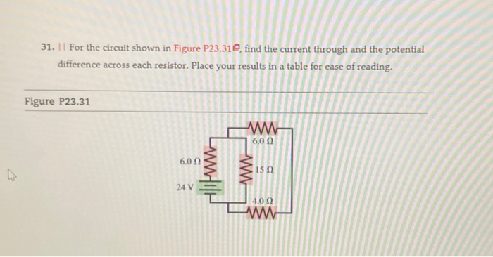 Solved 31. Il for the circuit shown in Figure P23,310, find | Chegg.com