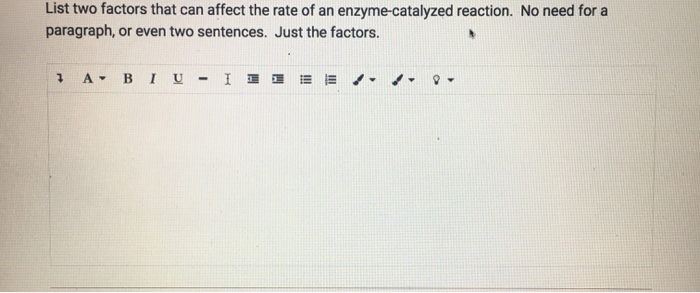 Solved List two factors that can affect the rate of an | Chegg.com