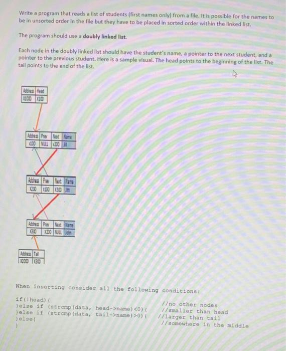 Solved Write a program that reads a list of students (first | Chegg.com