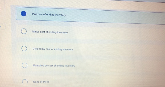 cost of goods sold is equal to total available for sale