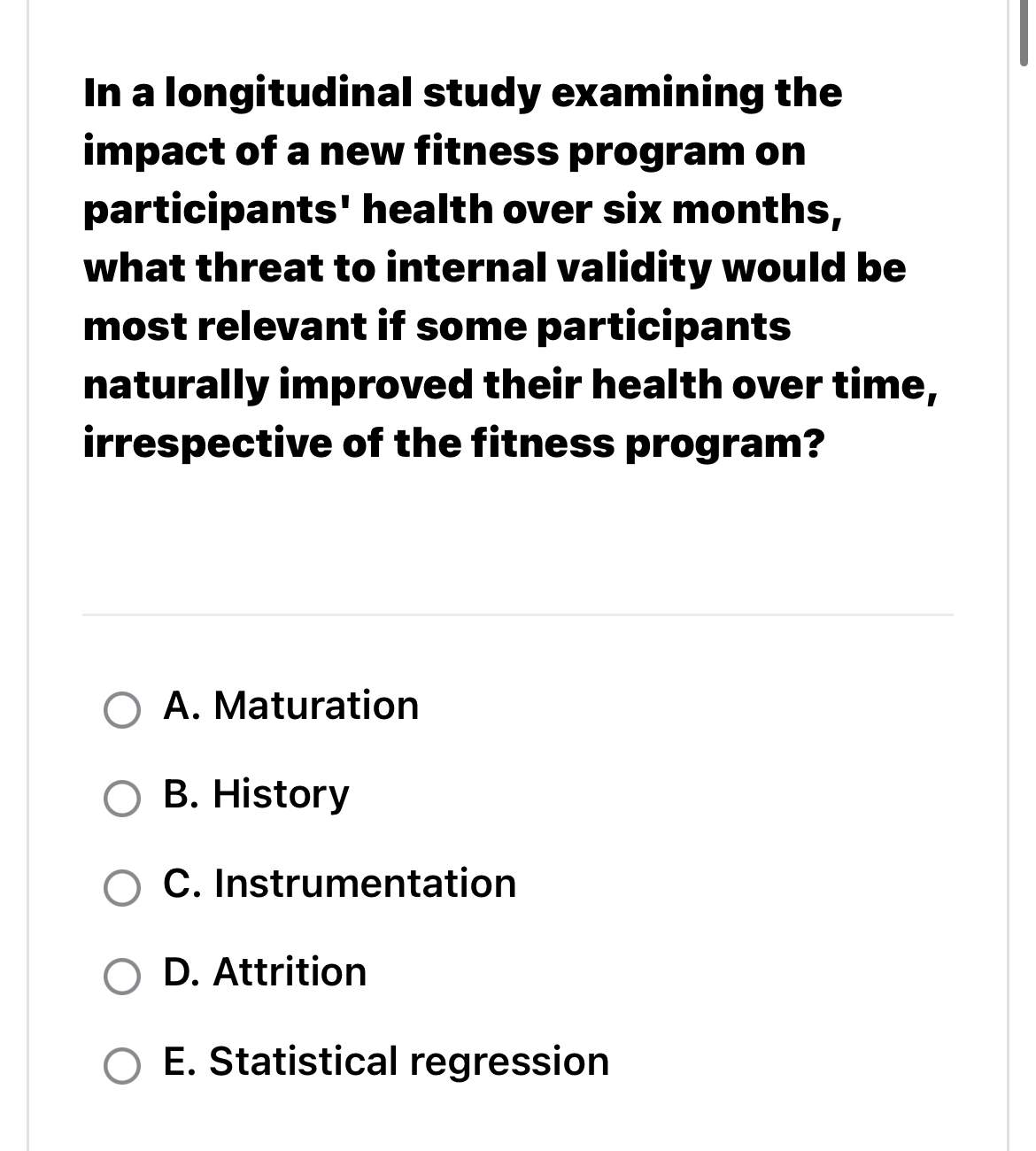 Solved In a longitudinal study examining the impact of a new | Chegg.com